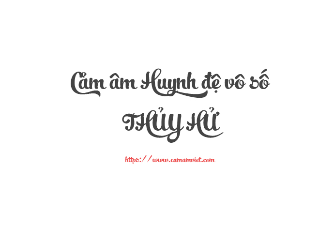 Cảm âm Huynh đệ vô số - THỦY HỬ