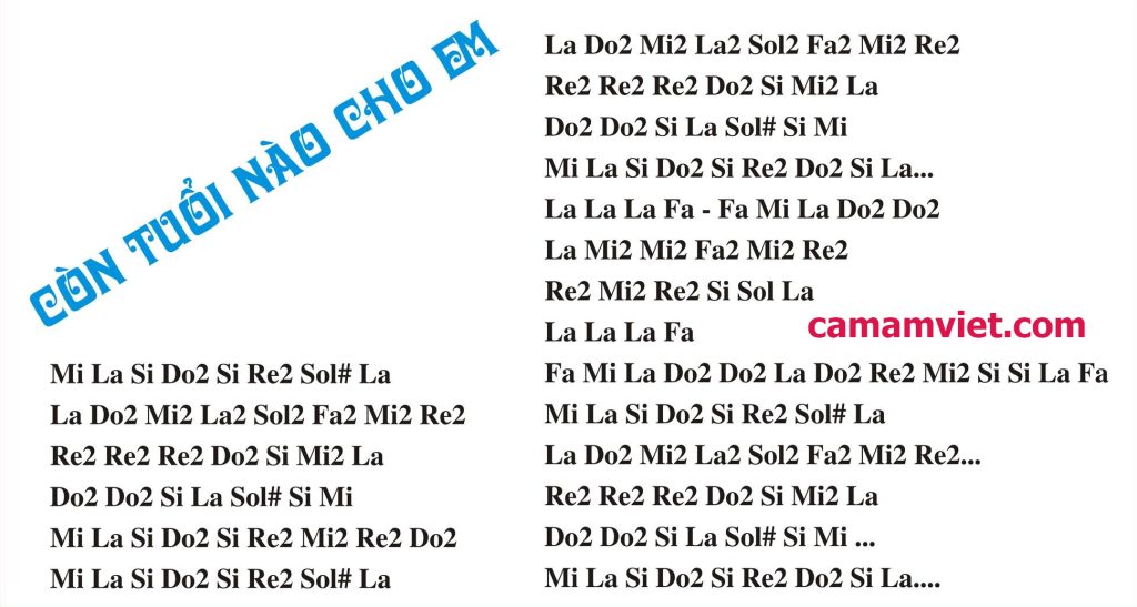 Cảm âm CÒN TUỔI NÀO CHO EM
