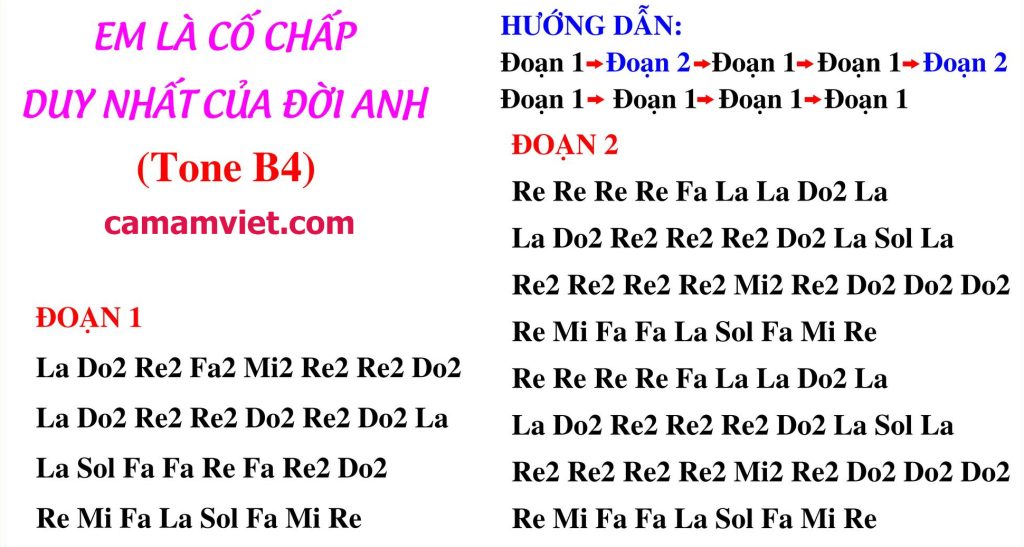 Cảm âm EM LÀ CỐ CHẤP DUY NHẤT CỦA ĐỜI ANH