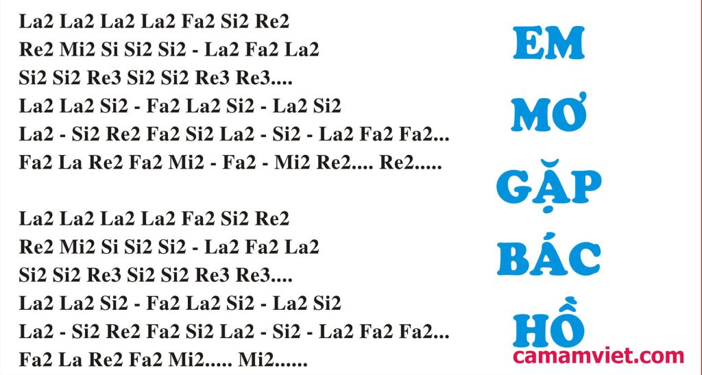 Cảm âm EM MƠ GẶP BÁC HỒ