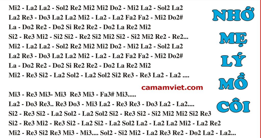 Cảm âm Nhớ mẹ lý mồ côi