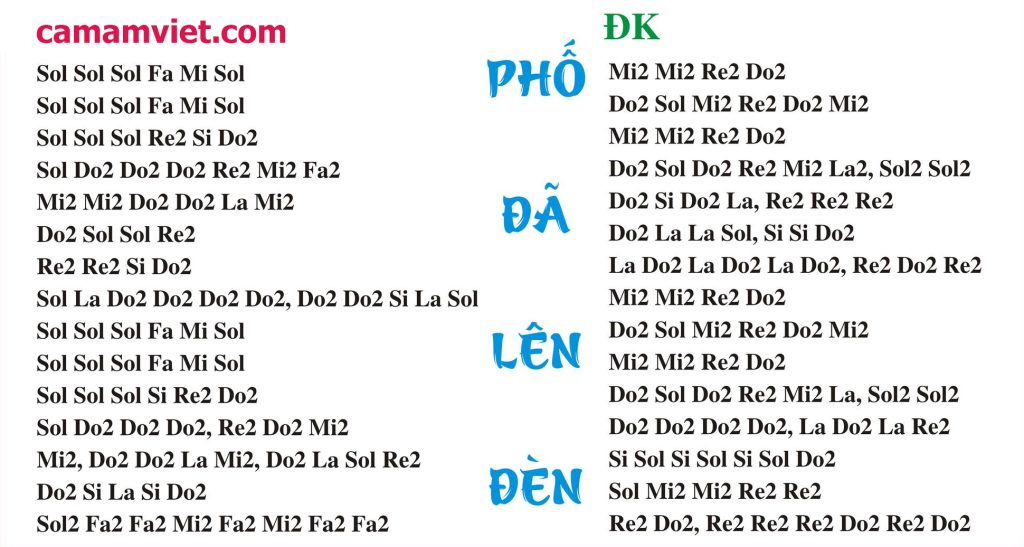 Cảm âm PHỐ ĐÃ LÊN ĐÈN
