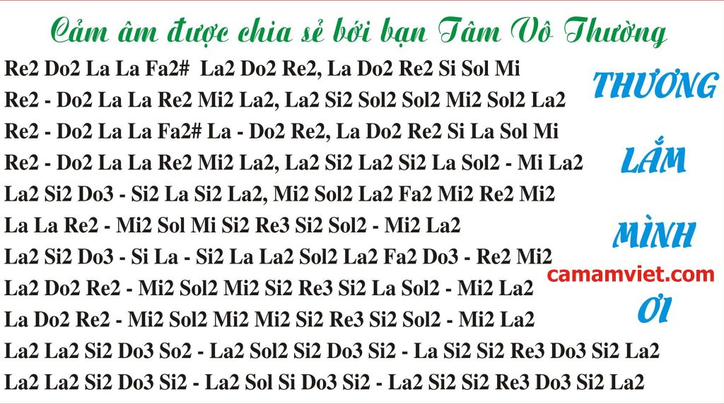 Cảm âm THƯƠNG LẮM MÌNH ƠI
