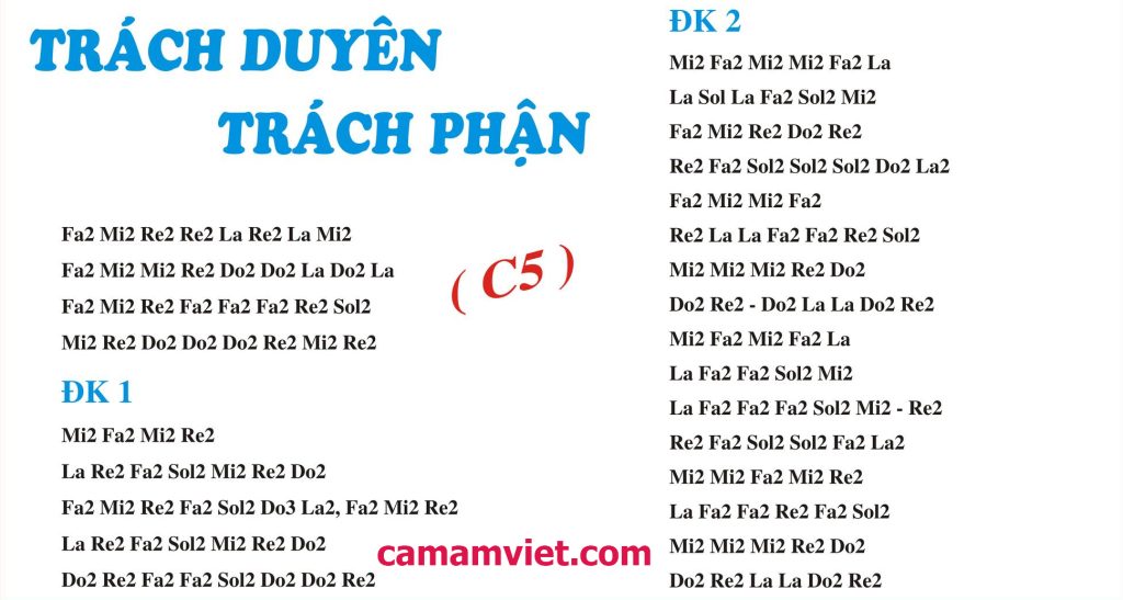 Cảm âm TRÁCH DUYÊN TRÁCH PHẬN