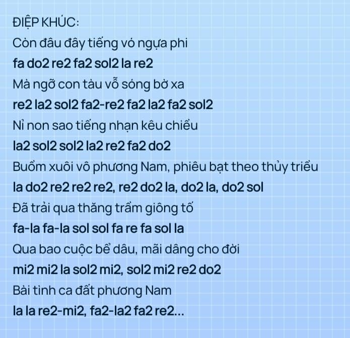 Cảm âm bài Đất Phương Nam