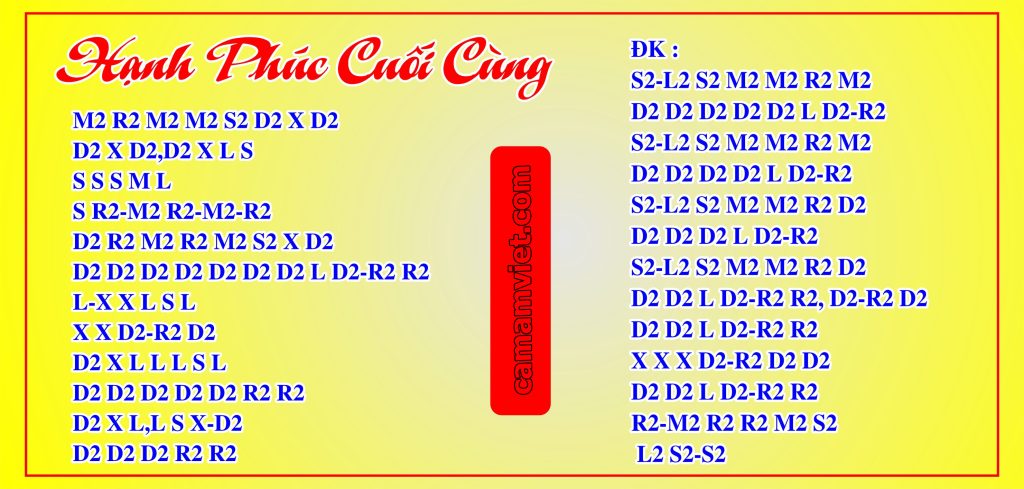 Cảm âm bài Hạnh phúc cuối cùng