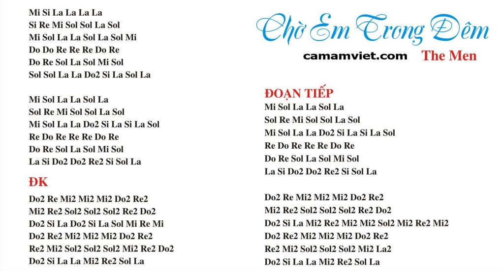 Cảm âm CHỜ EM TRONG ĐÊM