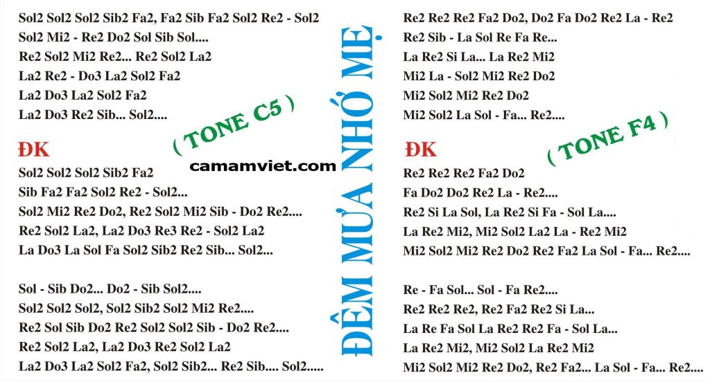 Cảm âm ĐÊM MƯA NHỚ MẸ