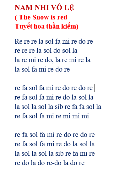 Cảm âm NAM NHI VÔ LỆ