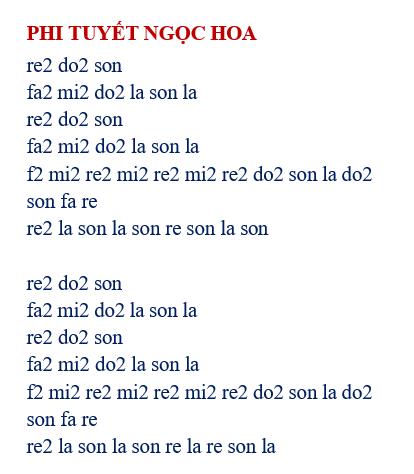 Cảm âm PHI TUYẾT NGỌC HOA