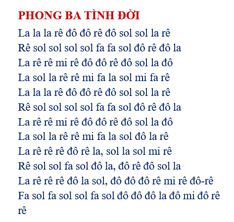 Cảm âm PHONG BA TÌNH ĐỜI