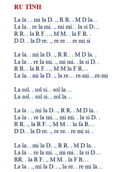 Cảm âm RU TÌNH