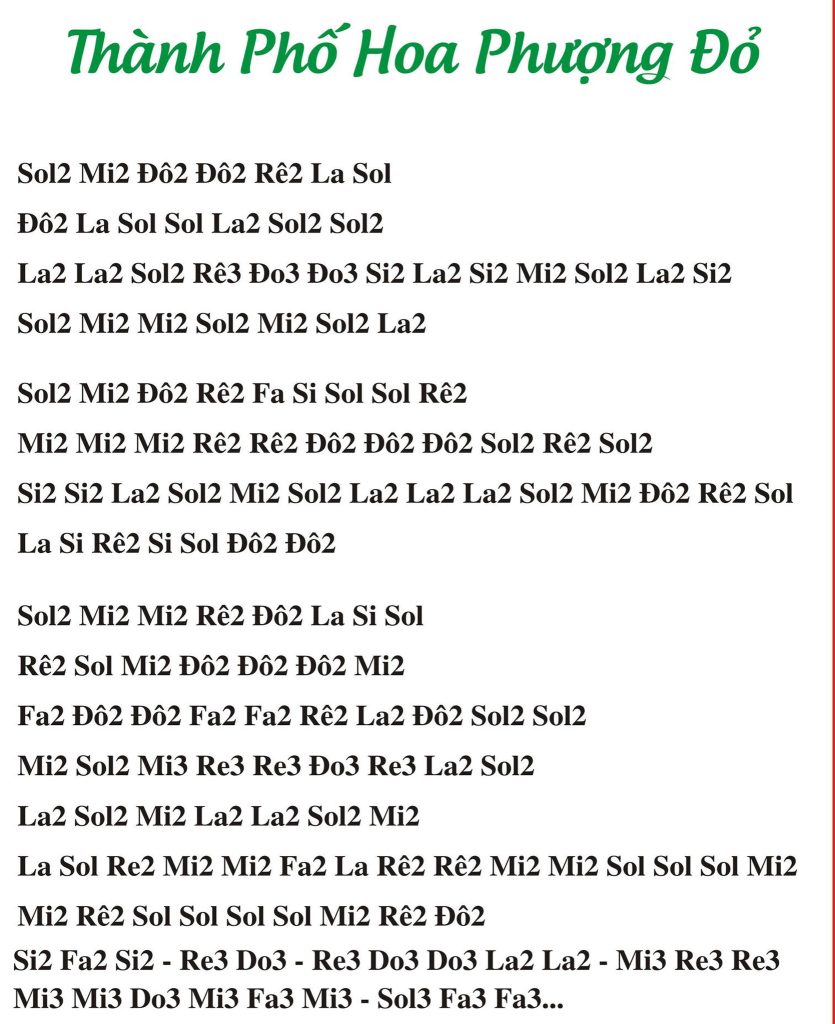 Cảm âm THÀNH PHỐ HOA PHƯỢNG ĐỎ