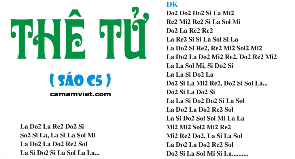 Cảm âm THÊ TỬ | Sáo C5